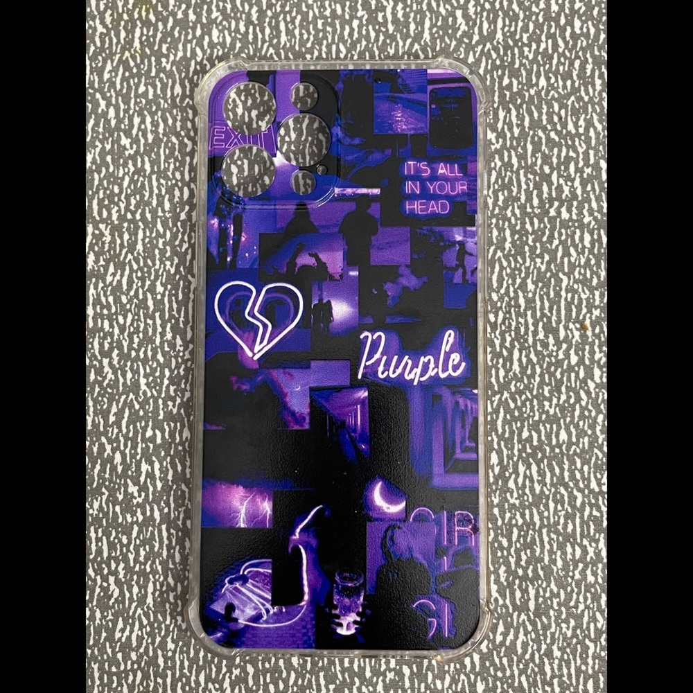 💜iPhone 12 Pro Max Purple Aesthetic Collage phone case 💜